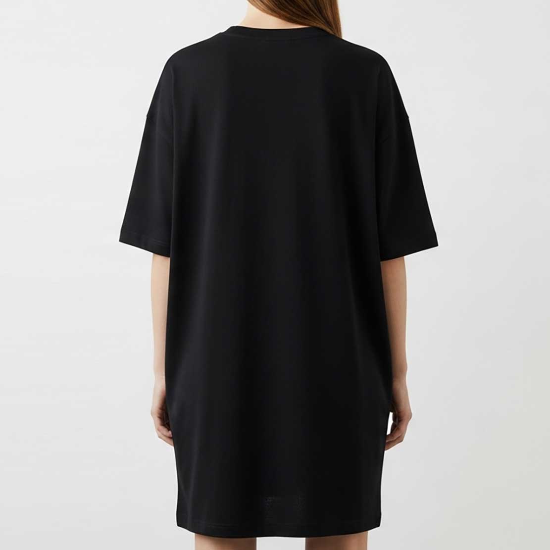 T-shirt robe oversize noir "Funny Daffy Face"