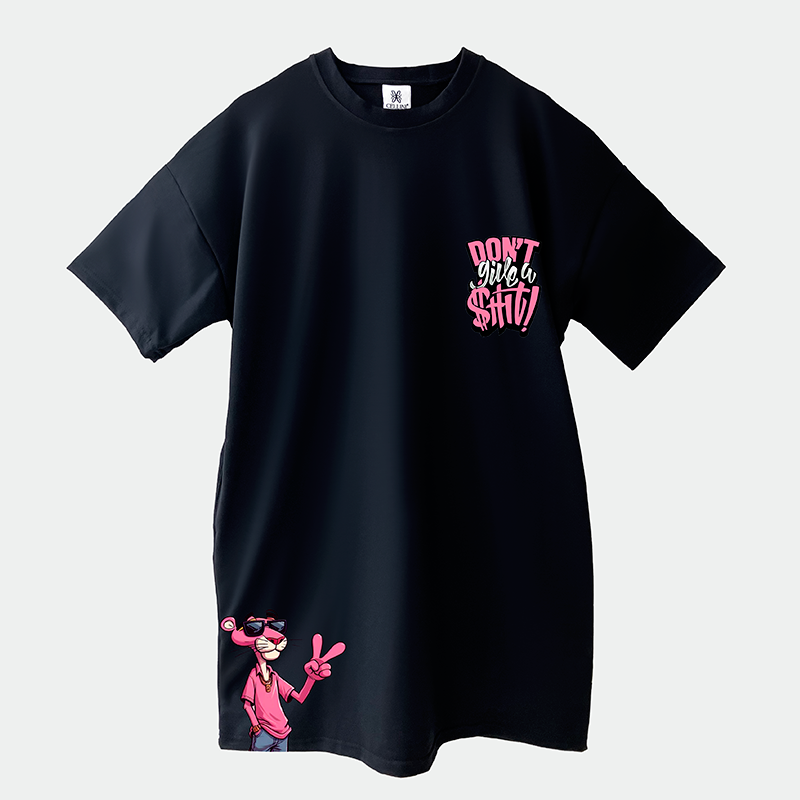 T-shirt robe oversize "Don’t Give a Shit"