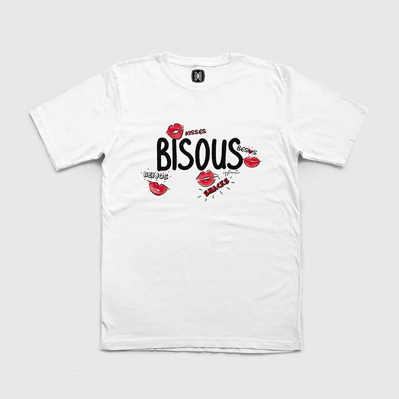 تي شيرت بقصّة عادية "Bisous &amp; Co."
