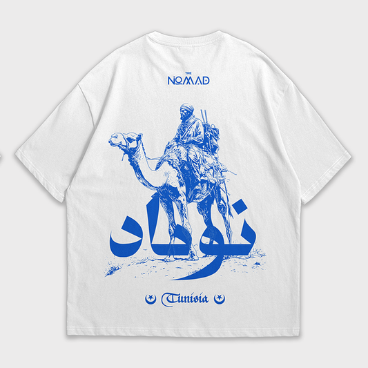 T-shirt oversize blanc "The Nomad – Tunisia"