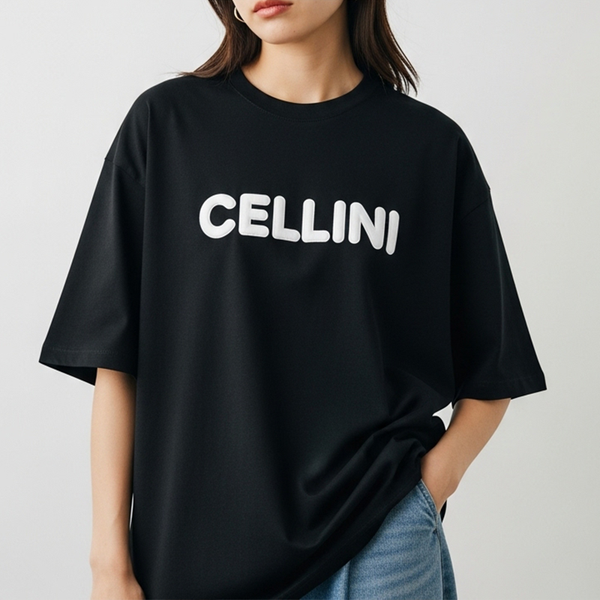 T-shirt oversize noir CELLINI