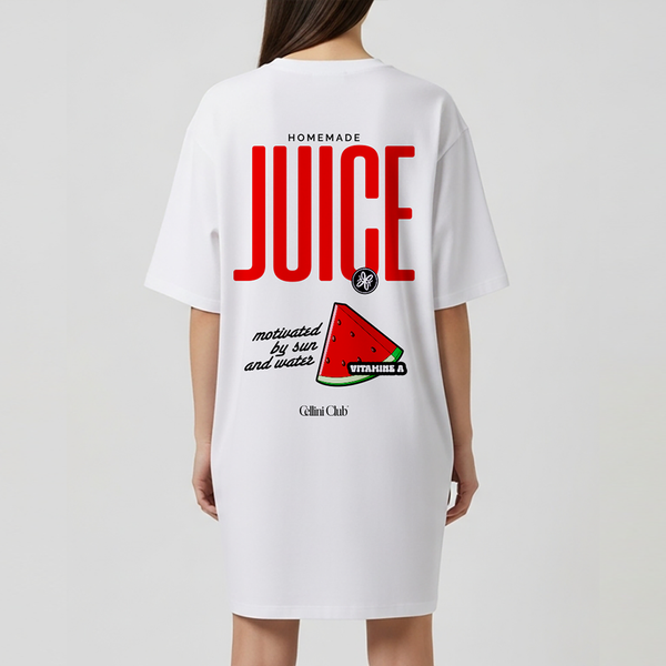 T-shirt oversize blanc « Jus maison » – Cellini Club
